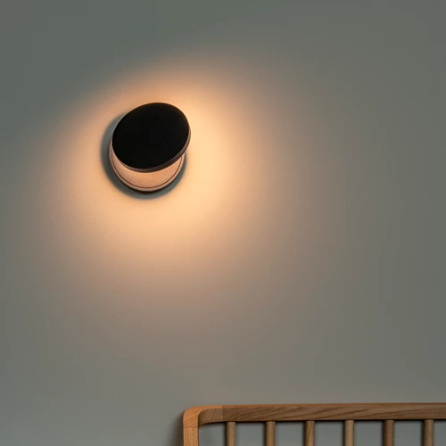 Lucide UFOR - Wandlamp - Ø 12 cm - LED Dim to warm - 1800K/3000K - Zwart | Premium - sfeer 1